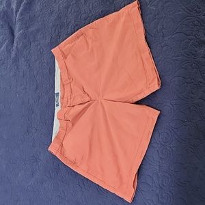 Mid-Rise Twill Everyday Shorts - 5-inch inseam - Size 14 - Salmon